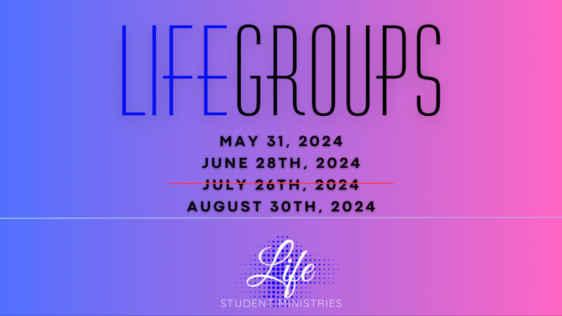 This is the poster used for Life Groups youth ministries at Life Church at South Mountain